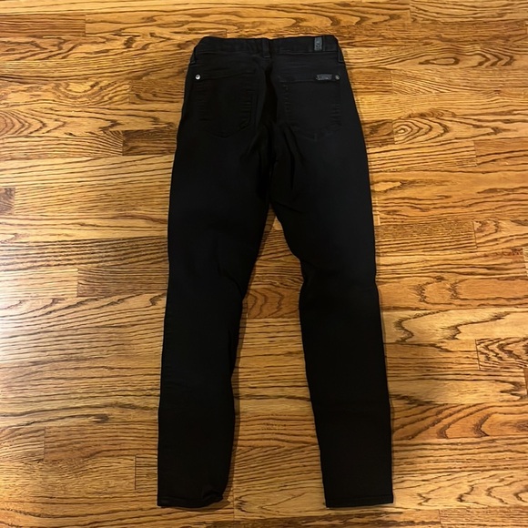 7 For All Mankind Woman’s black Ankle Skinny Jeans Size 25 - Picture 5 of 8